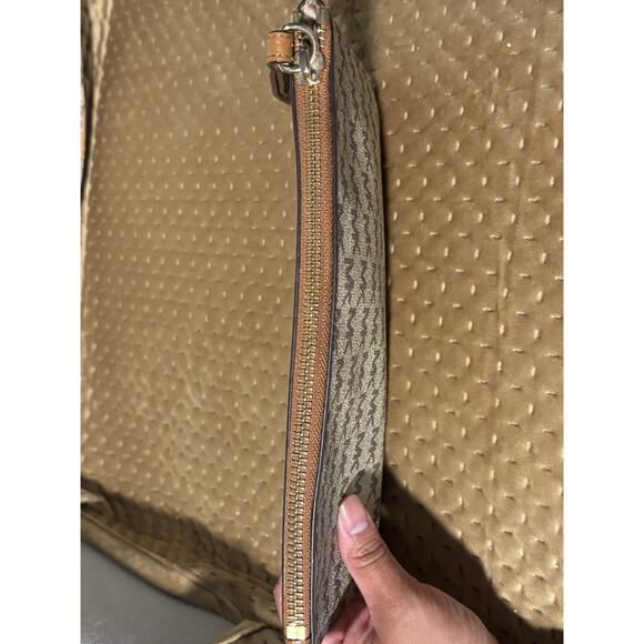 Michael Kors Jet Set Logo Coated Canvas Pouch - Beige - Picture 9 of 9